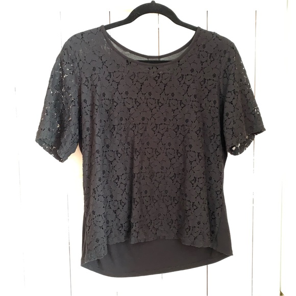 Black Lace Sheer Blouse - Picture 3 of 15